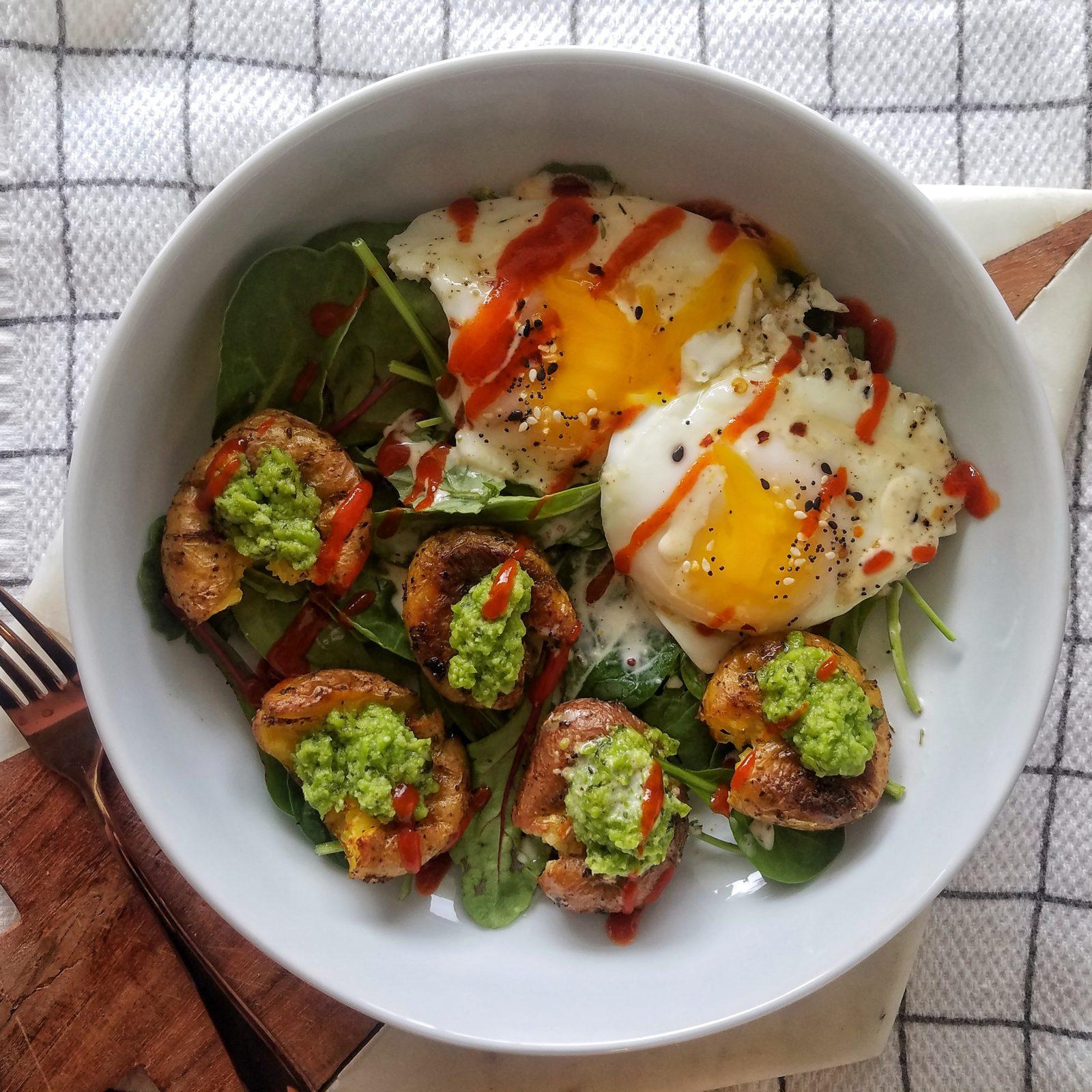 Poached Egg & Avocado Breakfast Salad - Jar Of Lemons